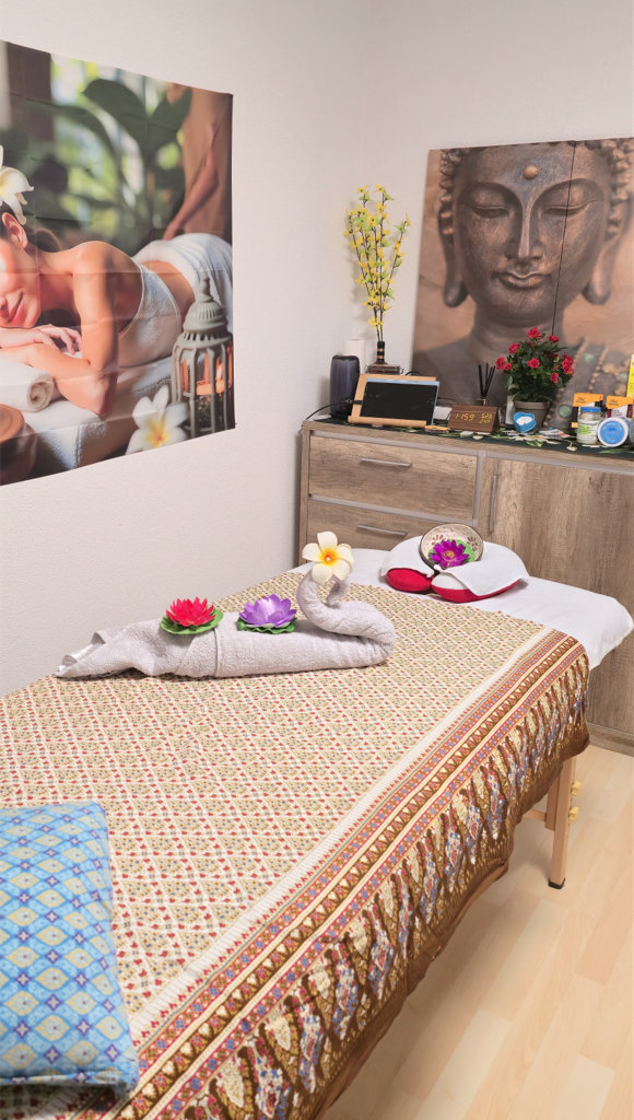 Massageliege im Studio